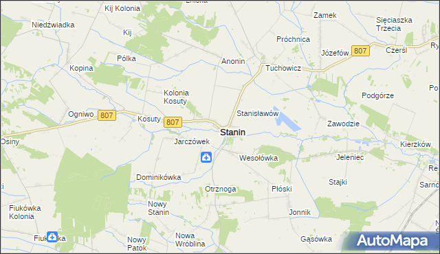 mapa Stanin, Stanin na mapie Targeo