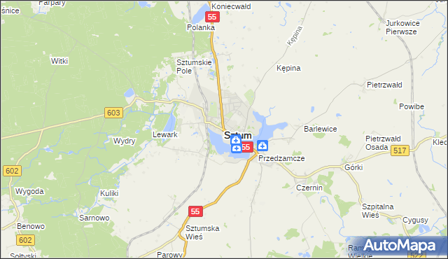 mapa Sztum, Sztum na mapie Targeo