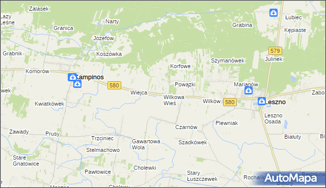 mapa Wilkowa Wieś, Wilkowa Wieś na mapie Targeo