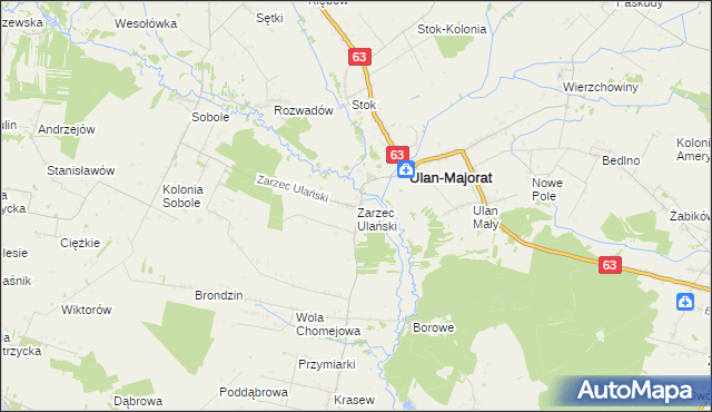 mapa Zarzec Ulański, Zarzec Ulański na mapie Targeo