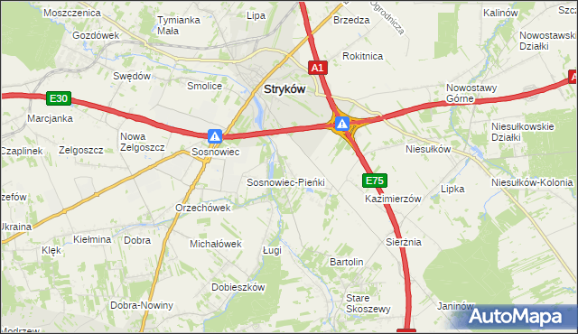 mapa Cesarka, Cesarka na mapie Targeo