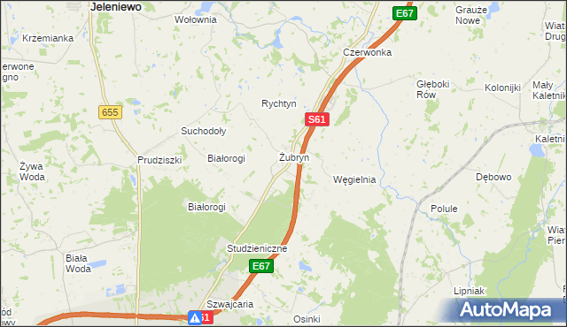 mapa Jasionowo gmina Szypliszki, Jasionowo gmina Szypliszki na mapie Targeo