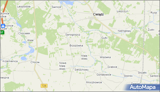 mapa Parolice, Parolice na mapie Targeo