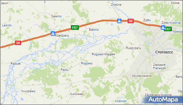 mapa Rogowo-Majątek, Rogowo-Majątek na mapie Targeo