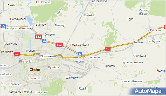 mapa Srebrzyszcze, Srebrzyszcze na mapie Targeo