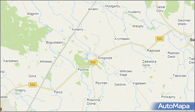 mapa Drogosze, Drogosze na mapie Targeo