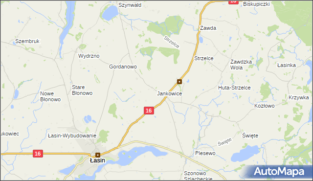 mapa Jankowice gmina Łasin, Jankowice gmina Łasin na mapie Targeo