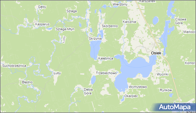 mapa Kałębnica, Kałębnica na mapie Targeo