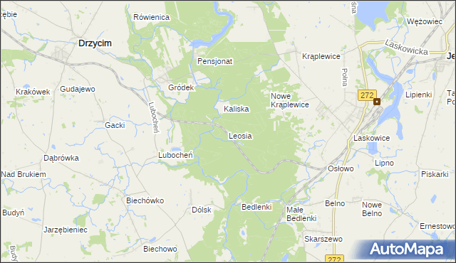 mapa Leosia, Leosia na mapie Targeo