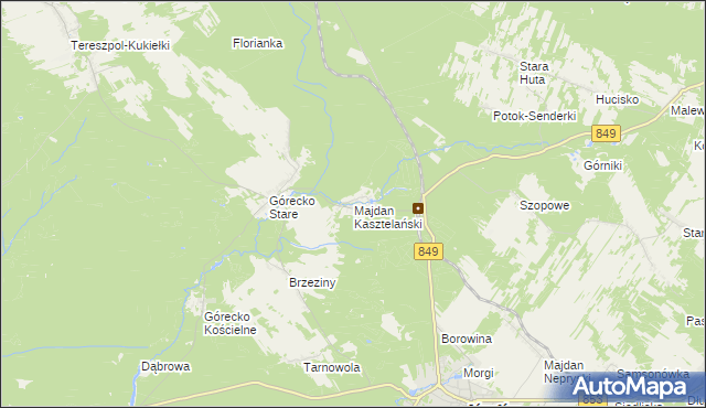 mapa Majdan Kasztelański, Majdan Kasztelański na mapie Targeo