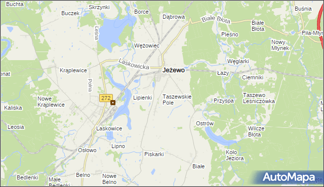 mapa Taszewskie Pole, Taszewskie Pole na mapie Targeo
