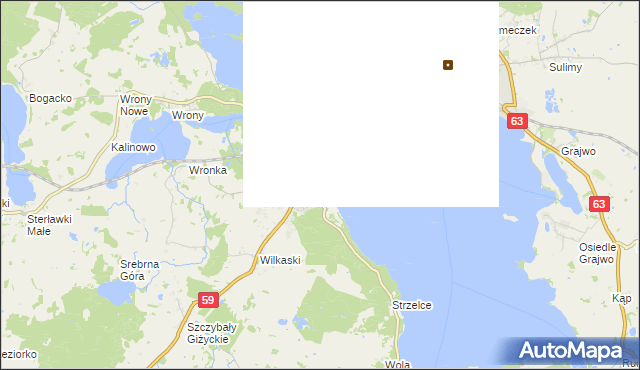 mapa Wilkasy gmina Giżycko, Wilkasy gmina Giżycko na mapie Targeo