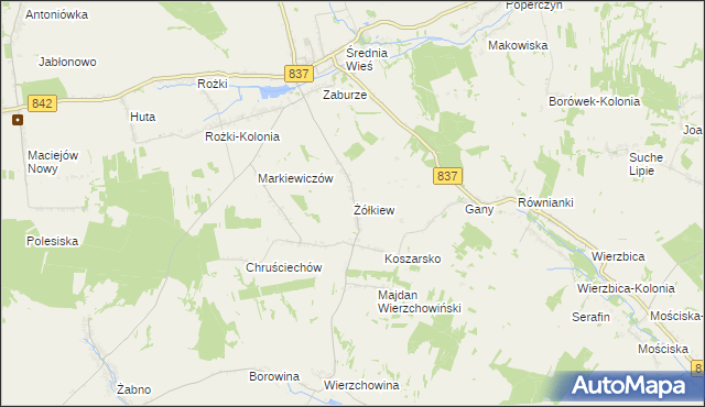 mapa Żółkiew, Żółkiew na mapie Targeo