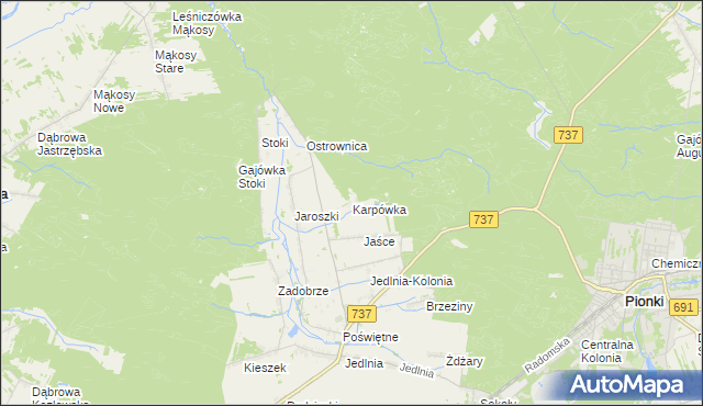 mapa Karpówka, Karpówka na mapie Targeo