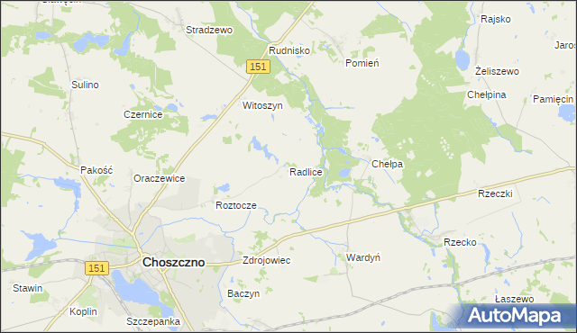 mapa Radlice, Radlice na mapie Targeo