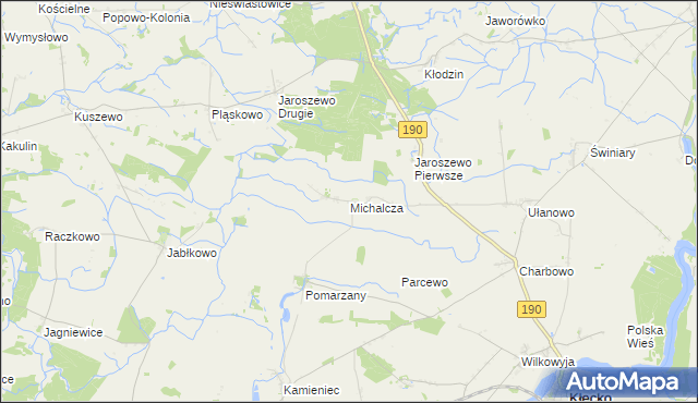 mapa Michalcza, Michalcza na mapie Targeo