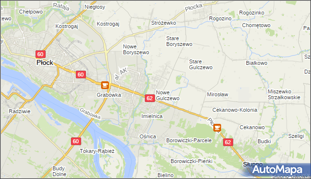 mapa Nowe Gulczewo, Nowe Gulczewo na mapie Targeo