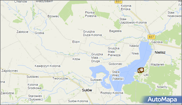 mapa Gruszka Mała Druga, Gruszka Mała Druga na mapie Targeo