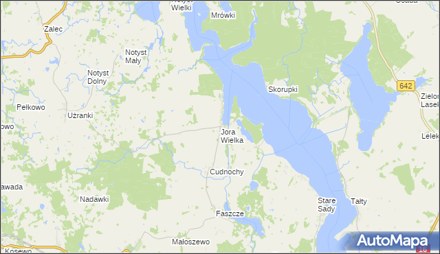 mapa Jora Wielka, Jora Wielka na mapie Targeo