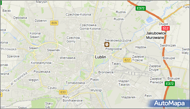 mapa Lublina, Lublin na mapie Targeo