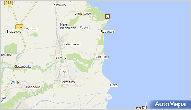 mapa Osłonino, Osłonino na mapie Targeo