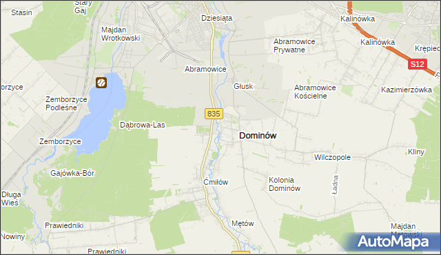mapa Wólka Abramowicka, Wólka Abramowicka na mapie Targeo