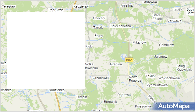 mapa Iłówiec gmina Mińsk Mazowiecki, Iłówiec gmina Mińsk Mazowiecki na mapie Targeo