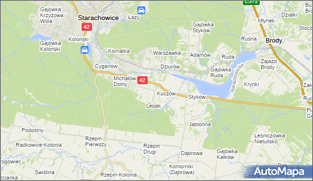 mapa Kuczów, Kuczów na mapie Targeo