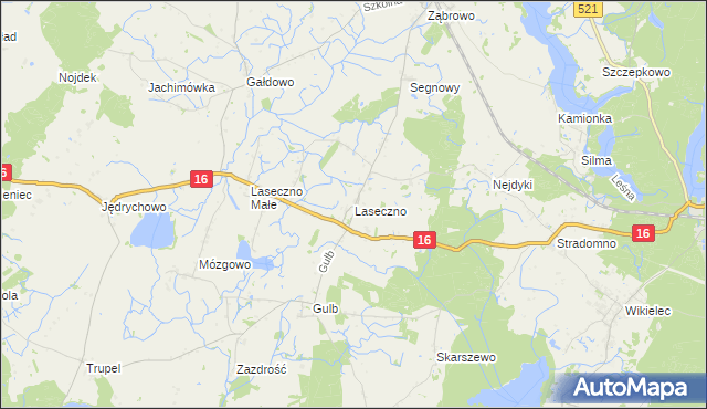 mapa Laseczno, Laseczno na mapie Targeo