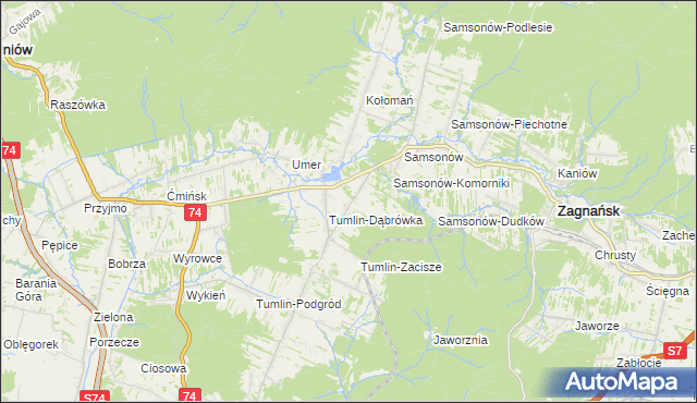 mapa Tumlin-Osowa, Tumlin-Osowa na mapie Targeo