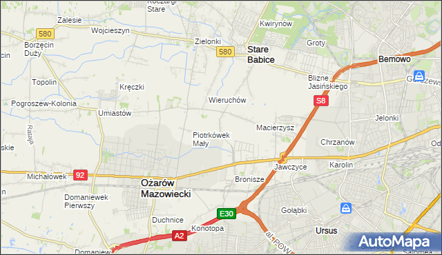 mapa Piotrkówek Duży, Piotrkówek Duży na mapie Targeo