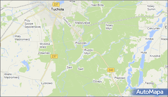 mapa Rudzki Młyn, Rudzki Młyn na mapie Targeo