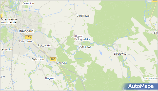 mapa Żytelkowo, Żytelkowo na mapie Targeo