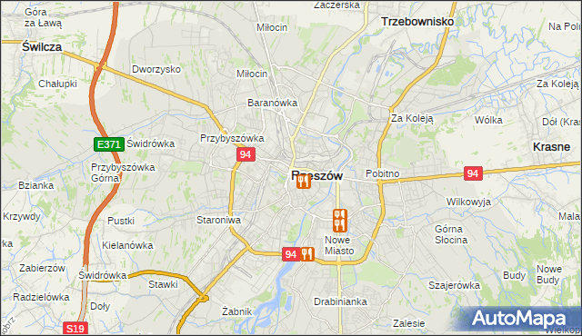 mapa Rzeszów, Rzeszów na mapie Targeo