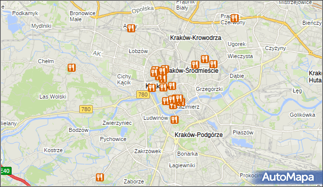 mapa Wawel, Wawel na mapie Targeo