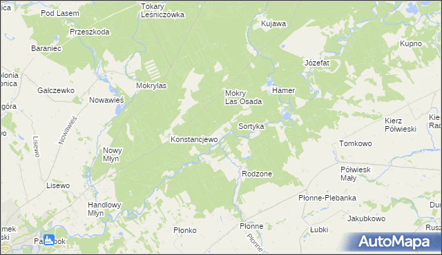 mapa Bobrowisko gmina Golub-Dobrzyń, Bobrowisko gmina Golub-Dobrzyń na mapie Targeo