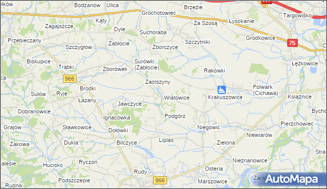 mapa Wiatowice, Wiatowice na mapie Targeo