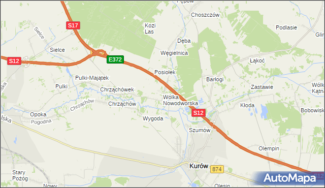 mapa Wólka Nowodworska, Wólka Nowodworska na mapie Targeo