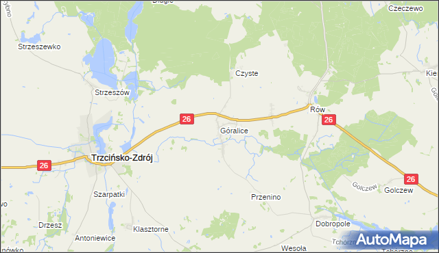 mapa Góralice, Góralice na mapie Targeo