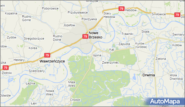 mapa Ispina, Ispina na mapie Targeo