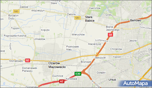 mapa Piotrkówek Duży, Piotrkówek Duży na mapie Targeo