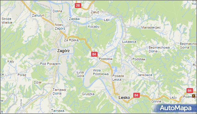 mapa Postołów, Postołów na mapie Targeo
