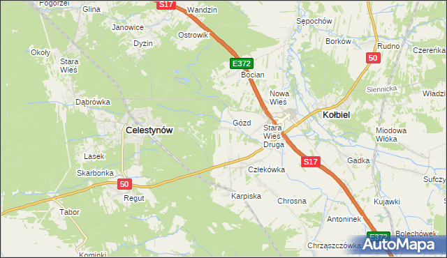 mapa Skorupy, Skorupy na mapie Targeo