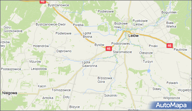 mapa Ślęzany, Ślęzany na mapie Targeo