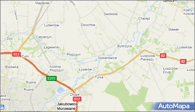 mapa Sobianowice, Sobianowice na mapie Targeo