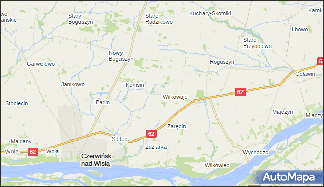 mapa Wilkowuje, Wilkowuje na mapie Targeo
