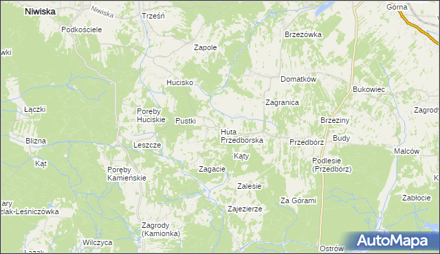 mapa Huta Przedborska, Huta Przedborska na mapie Targeo