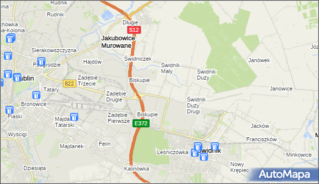 mapa Kolonia Świdnik Mały, Kolonia Świdnik Mały na mapie Targeo