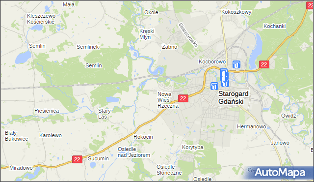 mapa Nowa Wieś Rzeczna, Nowa Wieś Rzeczna na mapie Targeo