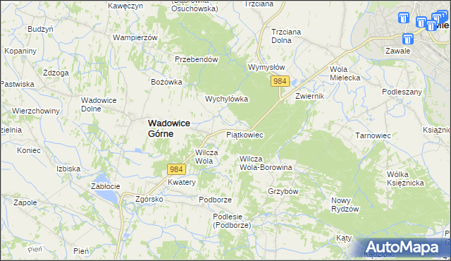 mapa Piątkowiec, Piątkowiec na mapie Targeo